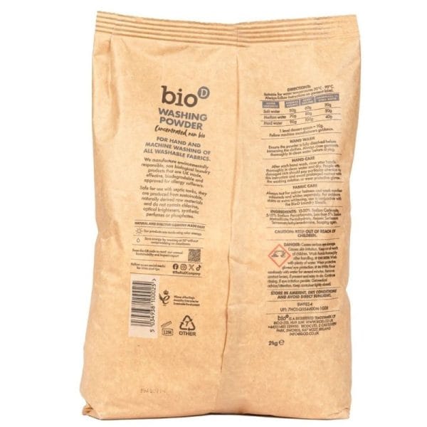 Bio-D Uniwersalny Niebiologiczny Proszek do Prania – 2 kg - obrazek 3